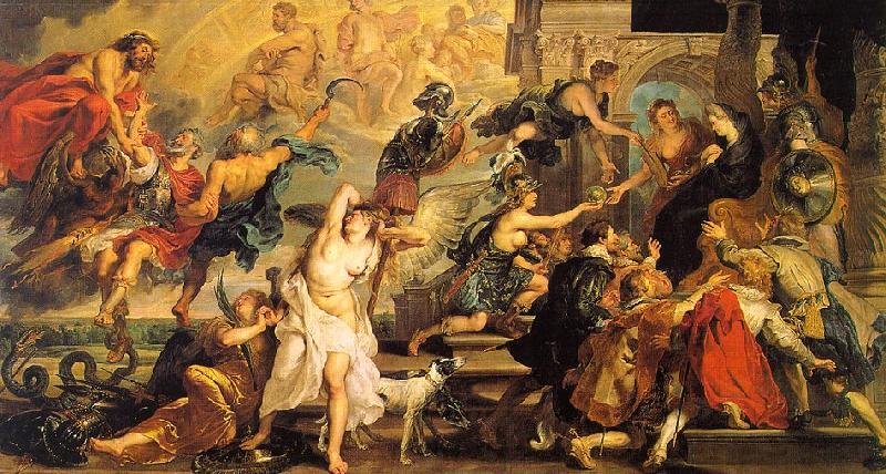 Peter Paul Rubens The Apotheosis of Henry IV and the Proclamation of the Regency of Marie de Medici on the 14th of May oil painting picture